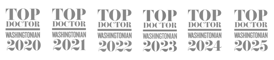 Washingtonian Top Doctor 2017, 2019, 2020, 2021, 2022, 2023, 2024 & 2025